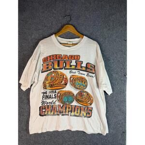 Chicago Bulls Nba T Shirt Mens   White Graphic  Short Sleeve Sports